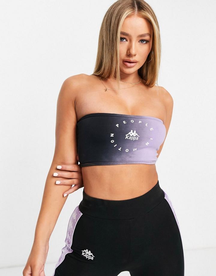 Kappa Tie Dye Bandeau Top In Purple-black