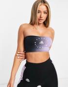 Kappa Tie Dye Bandeau Top In Purple-black