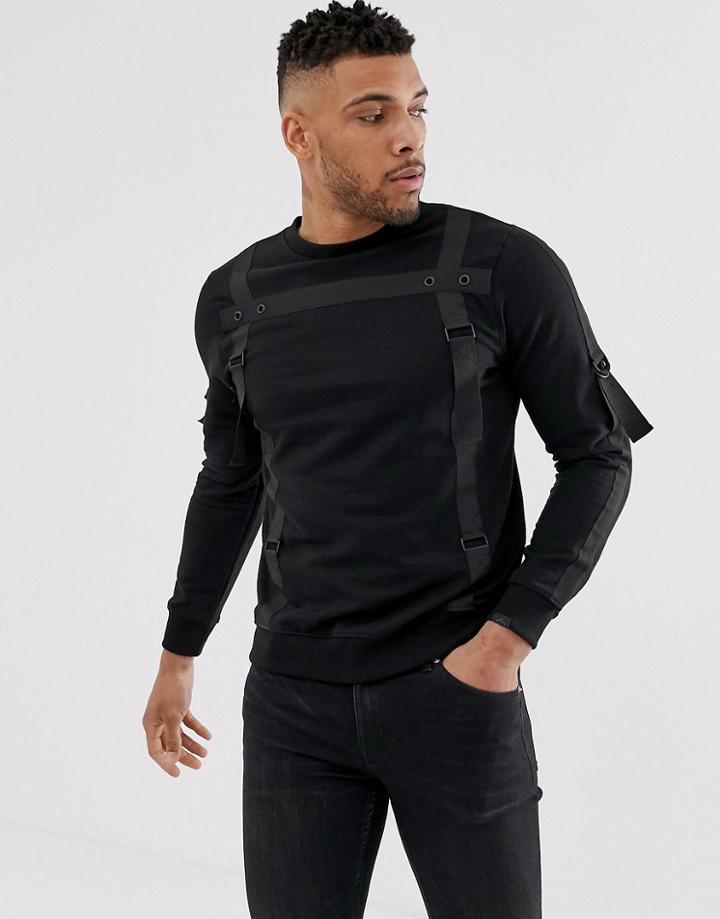 Soul Star Utility Harness Top In Black - Black
