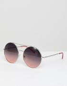 Missguided Gradient Lense Sunglasses - Silver