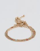 Asos Lightweight Chain Bracelet Pack - Gold