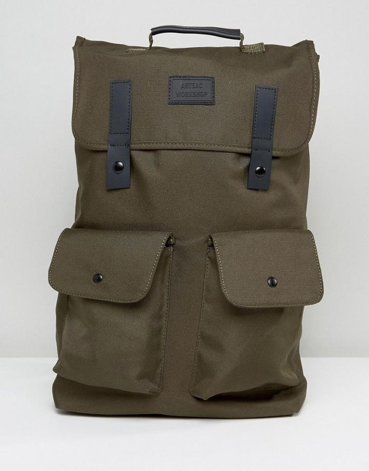 Artsac Workshop Twin Pocket Backpack - Green