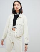 Fae Corduroy Boxy Two-piece Trucker Jacket - Cream