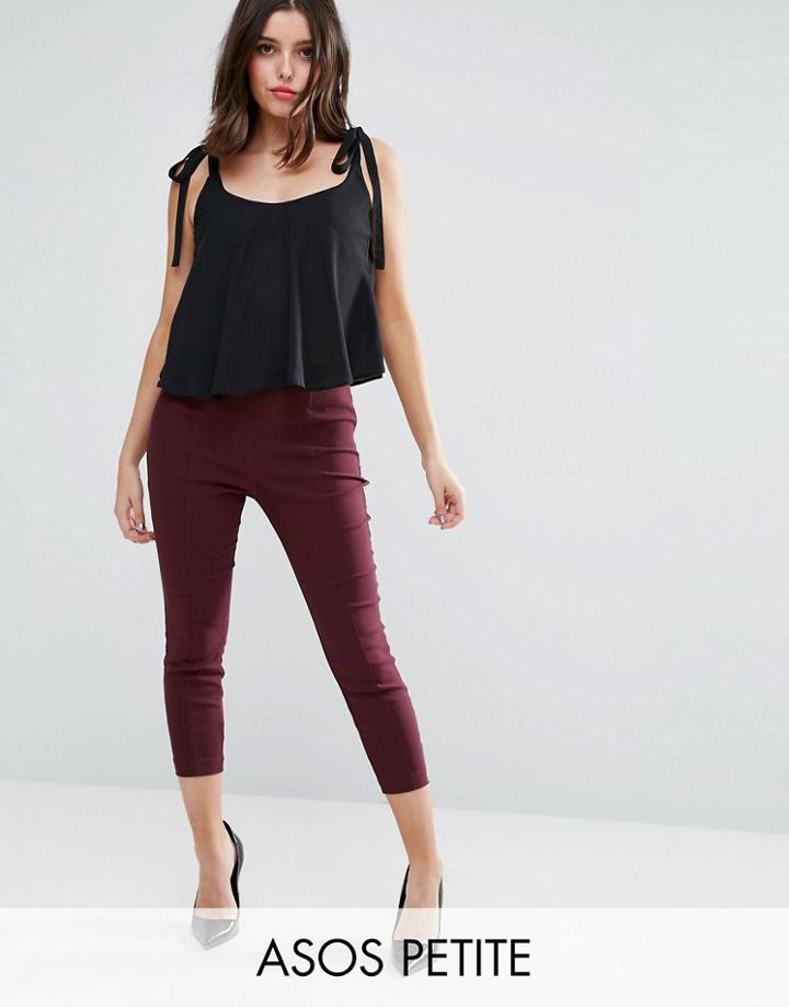 Asos Petite Skinny Crop Pants - Purple