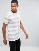 Mango Man Striped T-shirt In Ecru - Cream