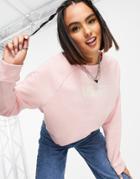 Vans Flying V Boxy Crew Neck Sweatshirt In Pink