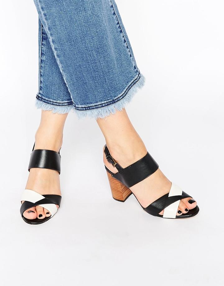 Ravel Leather Block Heeled Sandals