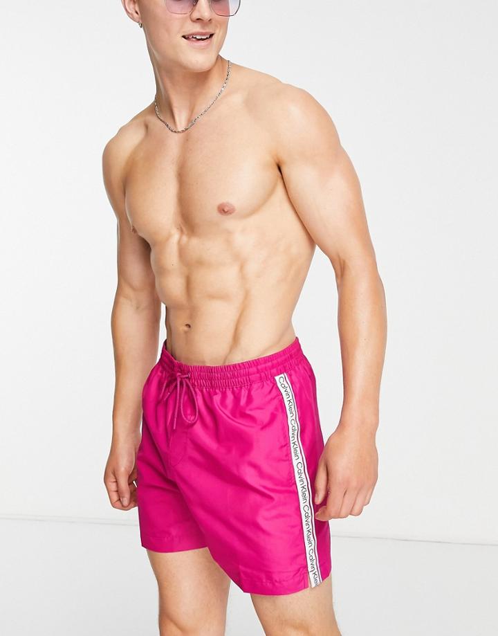 Calvin Klein Classic Swim Shorts In Pink