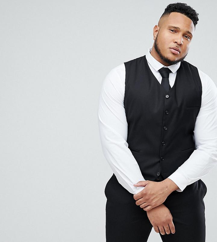 Heart & Dagger Plus Skinny Vest - Black