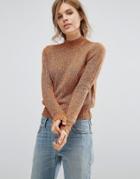 Vero Moda High Neck Sweater - Brown