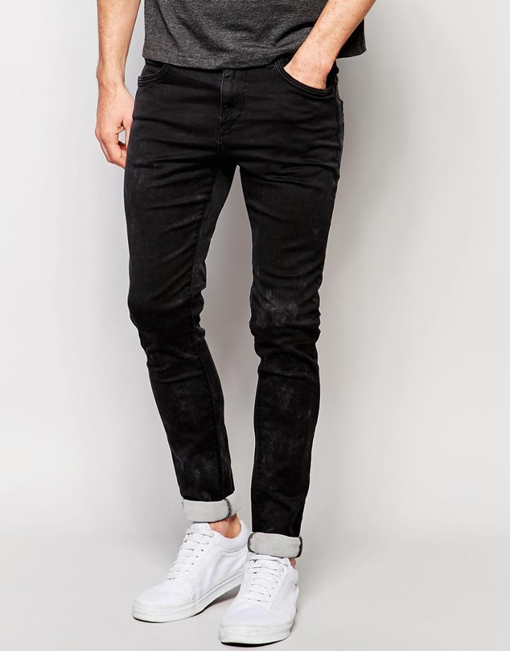 Replay Jeans Mirhal Skinny Fit Powerstretch Black Overdye Wash - Black Overdye