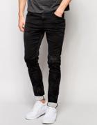 Replay Jeans Mirhal Skinny Fit Powerstretch Black Overdye Wash - Black Overdye