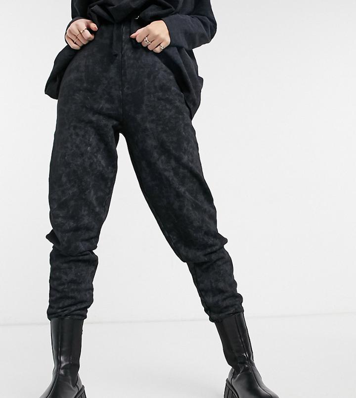 Collusion Oversized Coordinating Sweatpants In Black Acid Wash
