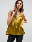 Traffic People Racer Back Top - Gold