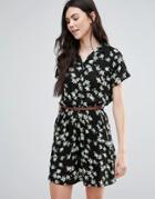 Madam Rage Flower Collard Dress - Black