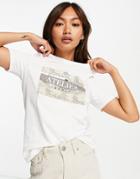 River Island Atelier Box Logo T-shirt In White