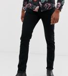 Asos Design Tall 12.5oz Skinny Jeans In Black