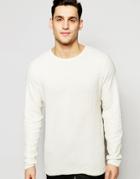 Jack & Jones Premium Textured Knitted Sweater - White