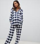 Asos Design Maternity Mix & Match Gingham Pants - Navy