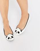 Cute To The Core Pandamonium Flat Shoes - White