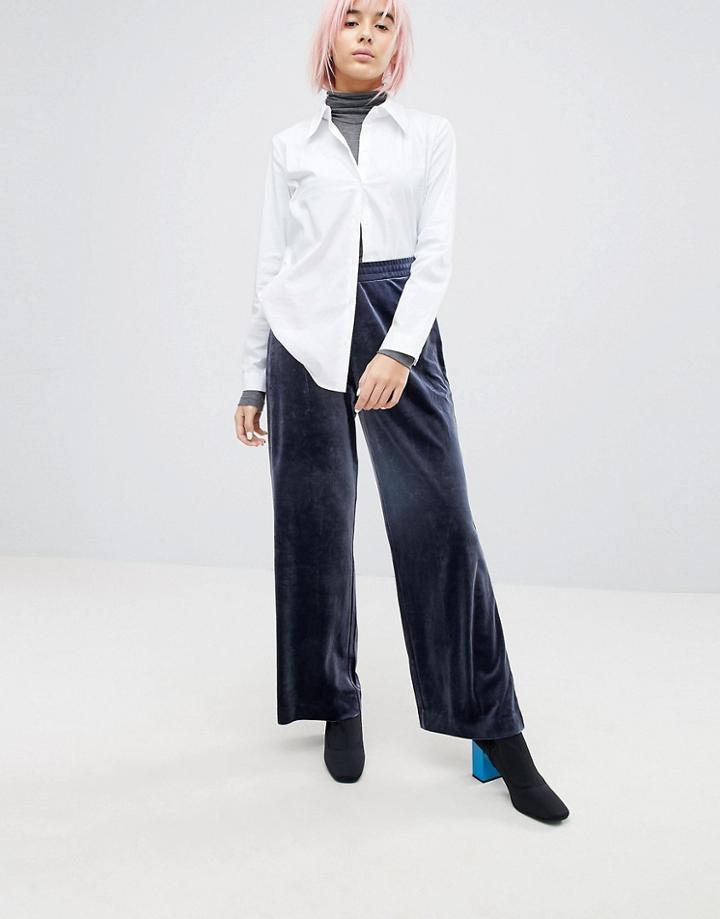 Weekday Velvet Pants - Navy