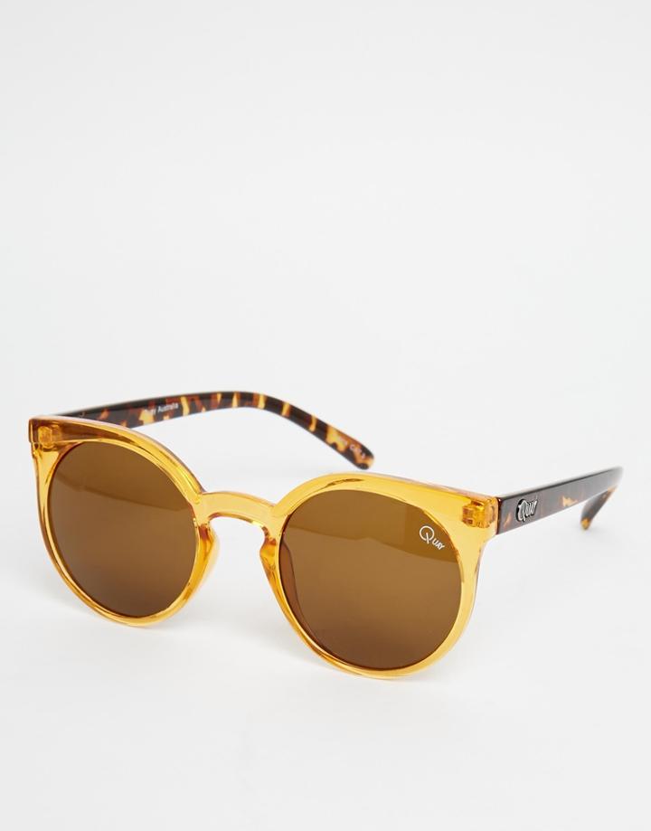 Quay Australia Kosha Round Sunglasses - Brown