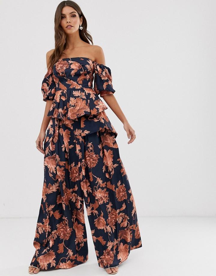 Asos Edition Wide Leg Floral Pants-multi