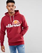 Ellesse Hoodie With Classic Logo In Burgundy - Red