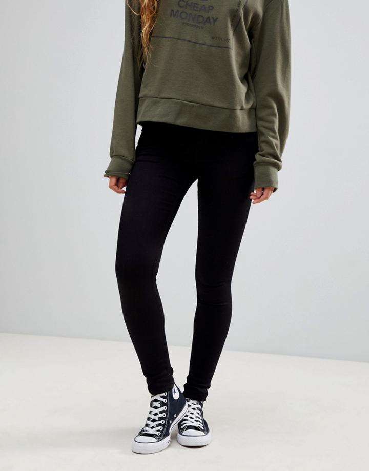 Cheap Monday Mid Skinny Jeans - Black