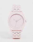 Nixon A0453 Time Teller Bracelet Watch In Pink - Pink