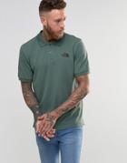 The North Face Polo Shirt With Tnf Logo In Green - Green