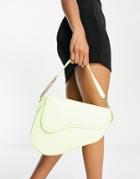 Public Desire The Fox Shoulder Bag In Lime-green