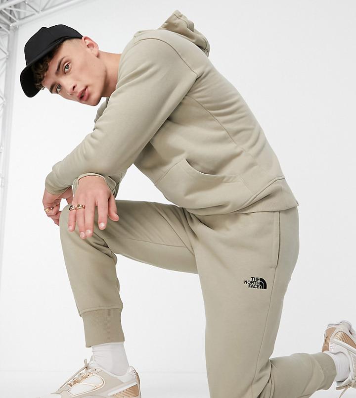 The North Face Slim Sweatpants In Beige Exclusive At Asos-brown