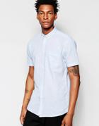 Minimum Short Sleeve Chambray Shirt - Gray
