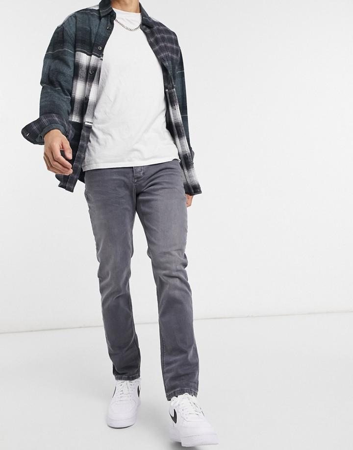 River Island Slim Jeans In Gray-grey