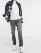 River Island Slim Jeans In Gray-grey