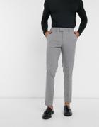 Asos Design Skinny Smart Pants In Gray-grey