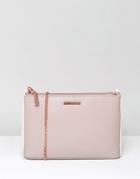 Ted Baker Crosshatch Cross Body Bag With Rose Gold Chain - Pink