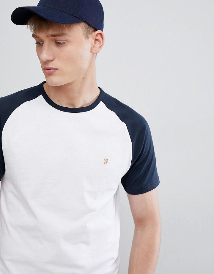 Farah Zemlak Slim Fit Reglan Sleeve T-shirt In Navy - Navy