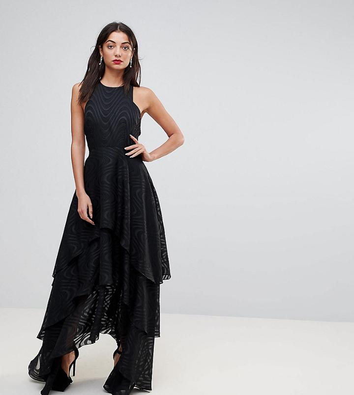 Y.a.s Tall Tiered Maxi Dress - Black
