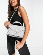 Rebecca Minkoff Top Handle Satchel Bag In Gray-grey