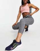 Nike Pro Training 365 Cropped Leggings In Gray-black