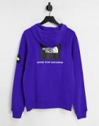 The North Face Black Box Search And Rescue Back Print Hoodie In Blue-blues