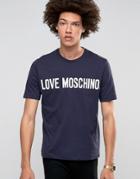 Love Moschino Logo T-shirt - Navy