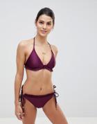 Ted Baker Ruffle Triangle Bikini Top - Purple