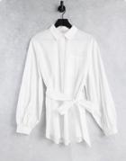 Envii Leilani Puff Sleeve Shirt In Lilac-purple