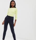 Only Tall Stripe Pants-navy