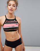 Adidas Halterneck Printed Bikini Top - Multi