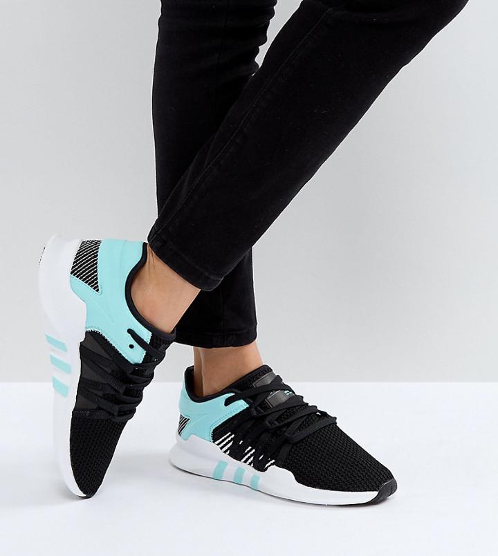 Adidas Originals Eqt Support Rf Sneakers In Black - Black