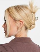 My Accessories London Open Hair Claw Clip In Leopard-neutral